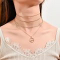 Богемское модное подвесное ожерелье, волновое спрей многослойное ожерелье цепи